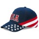 Baseball Caps - Cotton Twill Washed USA Flag Cap 