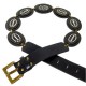 Belt - Rhinestone Oval Link Belt - Black Color - BLT-TO30008B Belt - Rhinestone Oval Link Belt - Black Color - BLT-TO30008B