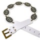 Belt - Rhinestone Oval Link Belt - White Color - BLT-TO30008W Belt - Rhinestone Oval Link Belt - White Color - BLT-TO30008W