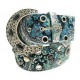 Belt - Glitter Studded w/ Jeweled Buckle - Teal Color - BLT-TO30711TL Belt - Glitter Studded w/ Jeweled Buckle - Teal Color - BLT-TO30711TL