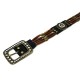 Belt - 4-Line Faux Stone Bar W/ Rhinestone Buckle Belt - BLT-TO40009BK Belt - 4-Line Faux Stone Bar W/ Rhinestone Buckle Belt - BLT-TO40009BK