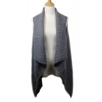 Cardigans & Vests - Knitted Cardigan - Grey - VT-9402-1GY
