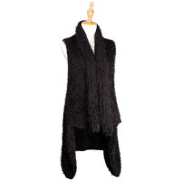 Cardigans & Vests - Knitted Cardigan - Black - VT-AO625BK