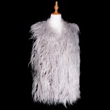 Cardigans & Vests - Faux Long Fur Vest - Grey Cardigans & Vests - Faux Long Fur Vest - Grey
