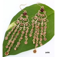 Swarovski Crystal Chandelier Earrings - Topaz - ER-1478GD-TP