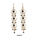 Swarovski Crystal Chandelier Earrings - Topaz - ER-1479GD-TP