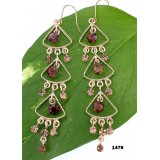 Swarovski Crystal Chandelier Earrings - Topaz - ER-1479GD-TP