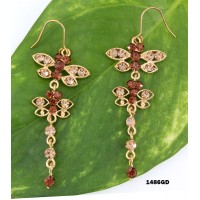 Swarovski Crystal Butterfly Earrings - ER-1486GD