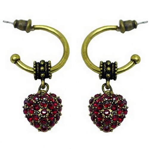 Rhinestone Heart Earrings  - ER-ACQE4071H