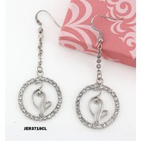 Designer Cat on the Ring Earrings - ER-JER3718CL