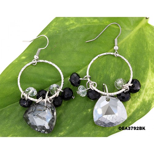 Crystal Earrings Lot - Black - ER-OEA3792BK