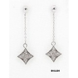 925 Sterling Silver/ Designer Inspired Earring Set - ER-SV1154CL