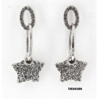 Crystal Star Earrings - Black -ER-TJEA01BK