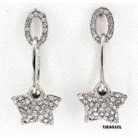 Crystal Star Earrings - Clear - ER-TJEA01CL