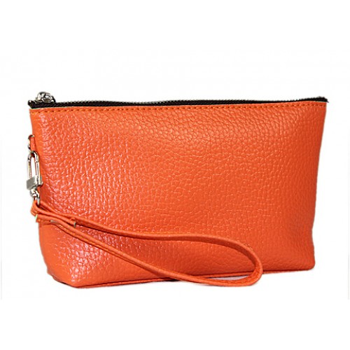 Cosmetic Bags w/ Wristlet - Orange 