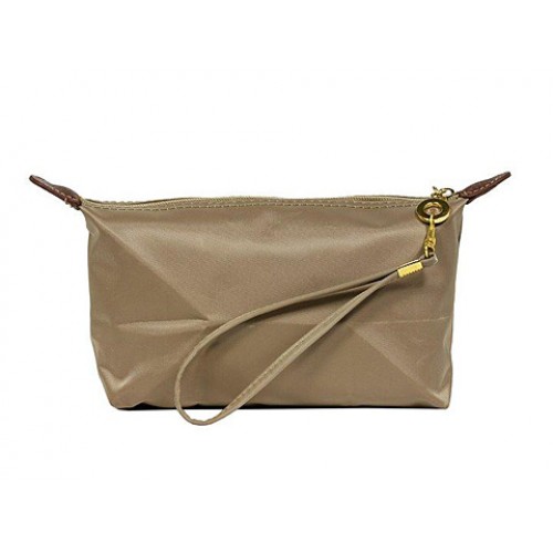 Nylon Cosmetic Bags w/ Wristlet - Taupe -BG-HM1006TP