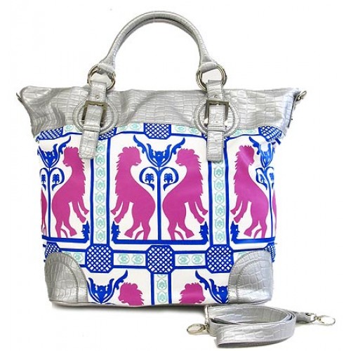 Signature Print Tote Bags - Silver