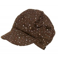 Newsboy Hat W/ Beads - Brown - HT-5765BN