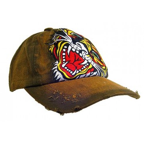 Embroidery Tattoo Cap - Tiger (Washed Cotton) - Brown - HT-BST100BN