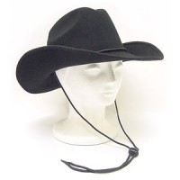 Wool Felt Cowboy Hat - HT-2057BK