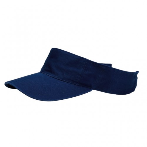 Visor - Cotton Will W/Velcro Adjustable - Navy Color -HT-4056NV