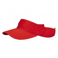 Visor - Cotton Will W/Velcro Adjustable - Red Color -HT-4056RD