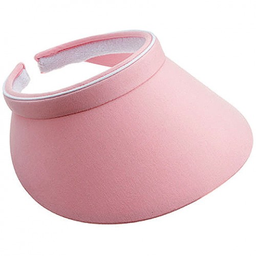 Visor Caps: Cotton Twill Clip-on  w/ Terry Cloth Sweatband.- HT-4120LPK