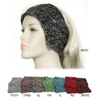 Knitted Head wraps / Neck Warmer - Crochet Mix - Color HB-11KH003
