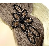 Headwraps: Crochet w/ Beaded Flower -HB-11KH043