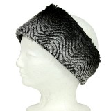 Headwraps - Faux Fur Wavy Print - Gray - HB-FWH-GY
