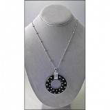 Jelly Look Loop Charm NE w/ Paved Crystals - Black - NE-AACN6308B