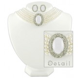 Multi Chain Pearl NE+ER Set - NE-264WT