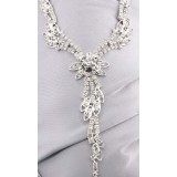 Rhinestone Vintage Necklace & Earrings Set - NE-NK0639CL
