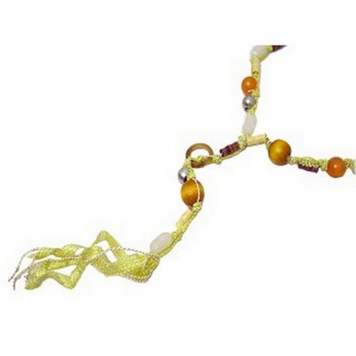 Mixed Beads Necklace W/ Ribbon String - NE-247BE