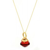 Gold Tone Chain Power Ring - Red - NE-ACQN4759H