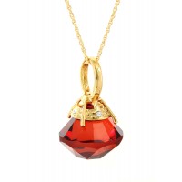 Gold Tone Chain Power Ring - Red - NE-ACQN4759H