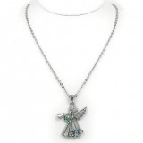 Rhinestone Angel Charms Necklaces - Multi- NE-JN4331MT