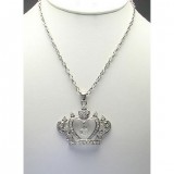 Swarovski Crystal Crown Charm - Clear -Made in Korea - Clear - NE-N4925CL