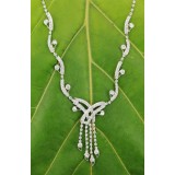 Rhinestone Vintage Necklace & Earrings Set - NE-11949