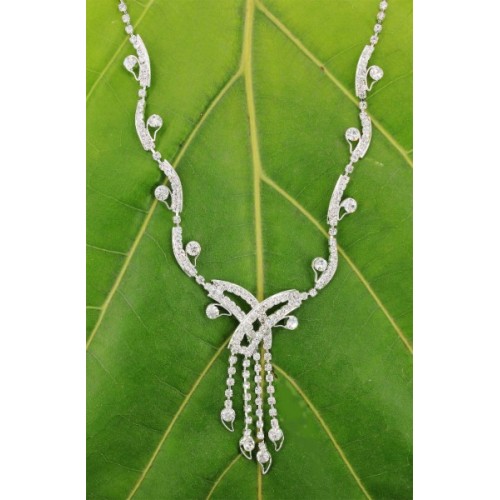 Rhinestone Vintage Necklace & Earrings Set - NE-11949