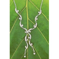 Rhinestone Vintage Necklace & Earrings Set - NE-11950