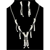 Rhinestone Vintage Necklace & Earrings Set - NE-11956