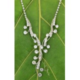 Rhinestone Vintage Necklace & Earrings Set - NE-2840CL