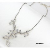 Rhinestone Vintage Necklace & Earrings Set - NE-2840CL