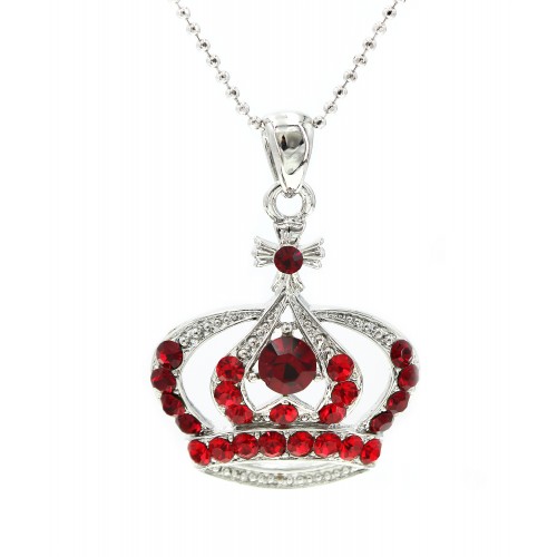 Swarovski Crystal Crown Charm - Medium Size - Red - NE-N3329RD