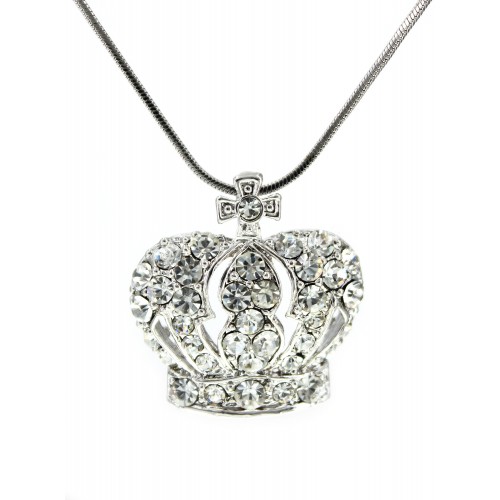 Rhinestone Crown - Rhodium Plating - Made in Korea - Clear - NE-NL6654CL