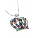 Rhinestone Crown - Rhodium Plating - Made in Korea - Multi Colors - NE-NL6654MT