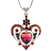 Necklace - Swarovski Crystal Heart Necklace - NE-N2653RD