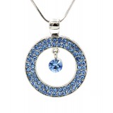 Swarovski Crystal Necklace/ Loop - Blue - NE-2058BL Swarovski Crystal Necklace/ Loop - Blue - NE-2058BL