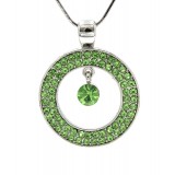Swarovski Crystal Necklace/ Loop - Green - NE-2058GN